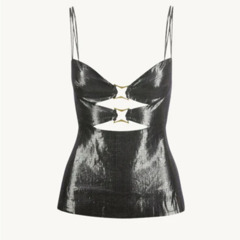 Black Metallic Women's Top